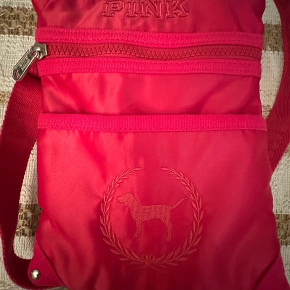 PINK Victoria's Secret Hot pink satin Crossbody Bag! Perfect condition! - Picture 2 of 8